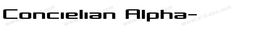 Concielian Alpha字体转换